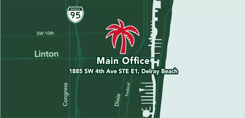 Map graphic used for the Contact Us page